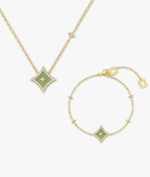Aventurine Necklace & Bracelet Gift Set