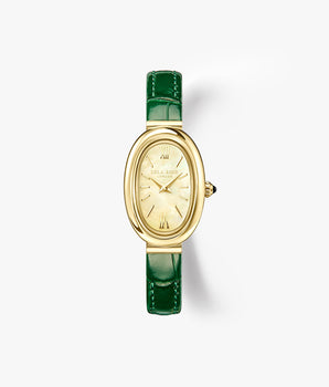 Mirror Mother of Pearl Watch with Quick Release Leather Strap