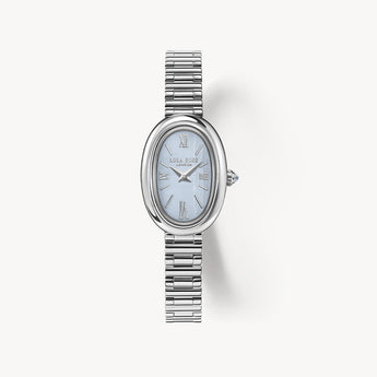 Mirror Blue Lace Agate Watch with Quick Release Strap