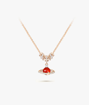 Heliocentric Red Carnelian Necklace