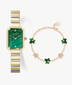 New Ms. Lola Malachite Watch with Quick-Release Strap & Bracelet Gift Set