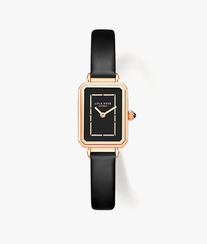 Montre Onyx Noir Or Rose