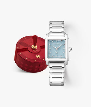 Urban Blue Square Quartzite Jade Watch in Special Limited Edition Box