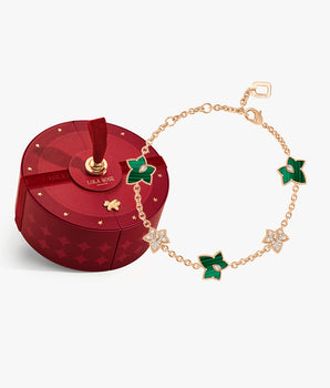 Malachite Bracelet, 5-leaf motif in Special Limited Edition Box