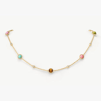 Lola Rose x AHALOLO Heliocentric Collection Multi-Gem Necklace