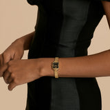 Golden Black Onyx Watch