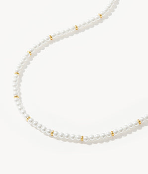 Tea-Time Artificial Pearl Necklace