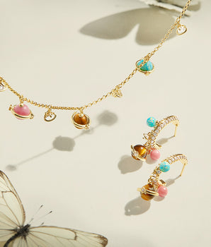 New Heliocentric Necklace & Earrings Gift Set