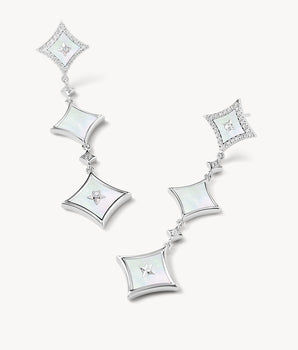 マザーオブパール チェーン イヤリング