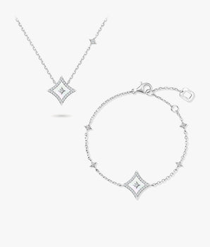 Mother-of-Pearl Necklace & Bracelet Gift Set