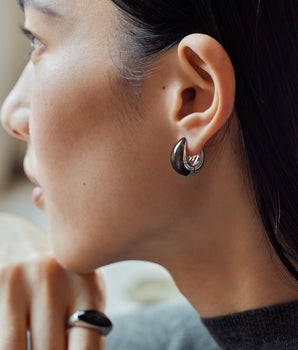 Silber-Sand-Obsidian-Ohrringe