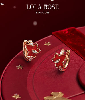 Red Carnelian Bead Huggie Earrings in Special Limited Edition Box