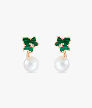 [New In] Malachite Bead Earrings with Pearls