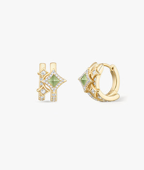 Aventurine Starlight Huggie Earrings