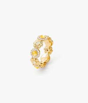 Daisy Floral Band Ring