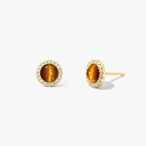 Heliocentric Tiger' Eye Earrings