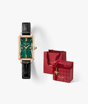 Slender Waist Malachite Textured Watch in Special Limited Edition Box