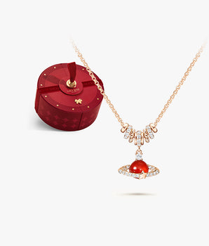 Heliocentric Red Carnelian Necklace