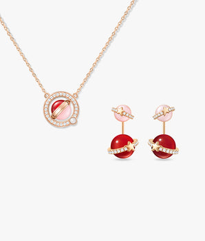 Heliocentric Carnelian Necklace & Earrings Gift Set