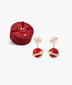 ヘリオセントリックカーネリアンピアス（1月5日より発送）