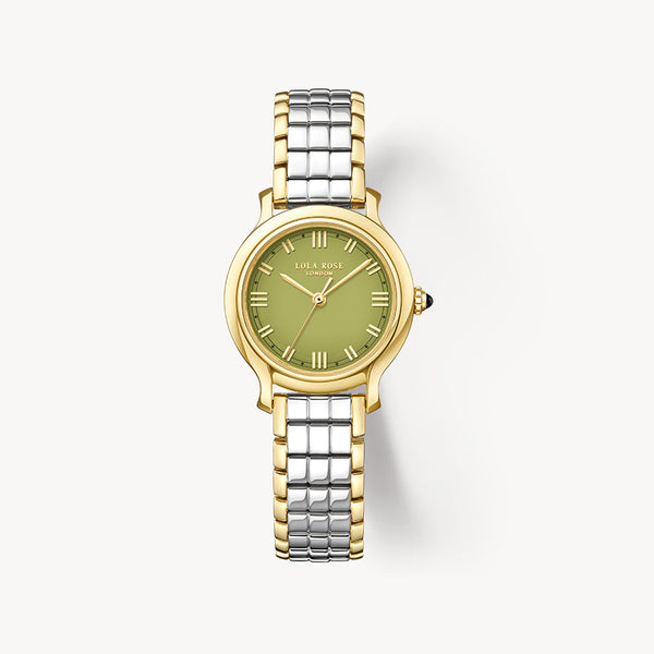 Lola Rose Waltz Green Onyx Women's Watch | Silver Stainless Bracelet