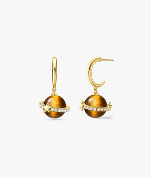 Tiger's Eye Drop Earrings