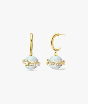 Heliocentric Opal Drop Earrings