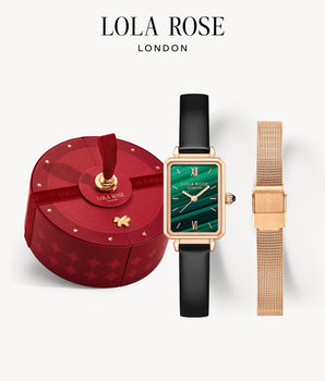Malachite Textured Watch With Two Strap Set in Special Limited Edition Box