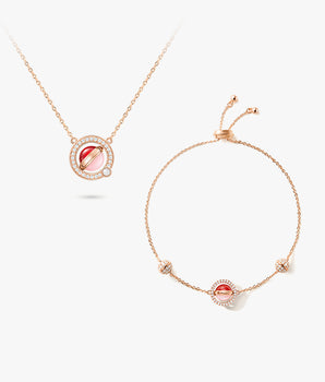 Heliocentric Carnelian Necklace & Bracelet Set