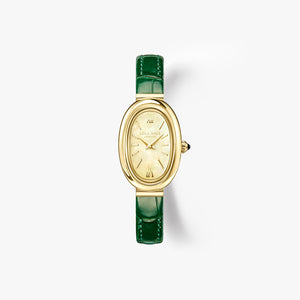 Mirror Mother of Pearl Watch with Quick Release Leather Strap