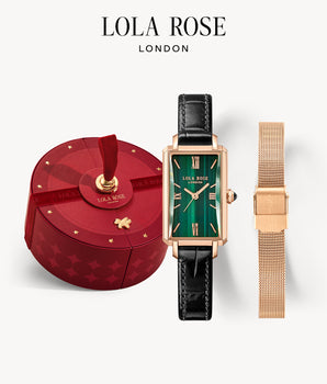 Slender Waist Malachite Textured Watch with Two Strap Set in Special Limited Edition Box