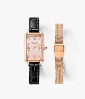 Ms. Lola Light Pink Jelly Stone Watch with Two Strap Set