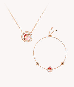 Heliocentric Carnelian Necklace & Bracelet Set