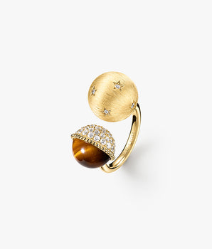 Lola Rose x AHALOLO Heliocentric Collection Tiger's Eye Ring