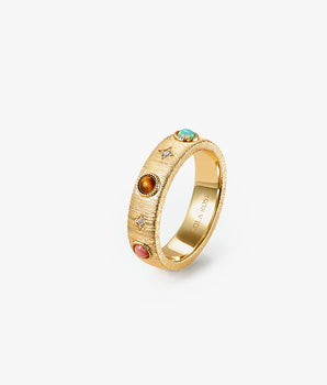 Lola Rose x AHALOLO Heliocentric Collection Multi-Gem Ring