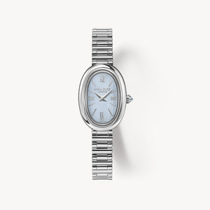 Mirror Blue Lace Agate Watch with Quick Release Strap