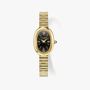 Mirror Black Onyx Watch with Quick Release Strap