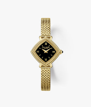 ローラローズワルツグリーンオニキス女性の時計|銀ステンレス