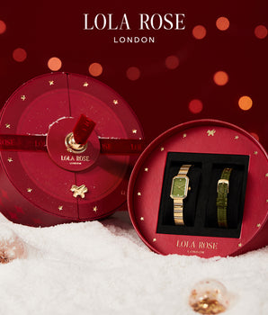 New Ms. Lola Green Onyx Watch With Two Strap Set in Special Limited Edition Box
