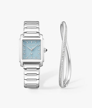 Urban Blue Square Quarzit Jade Uhr