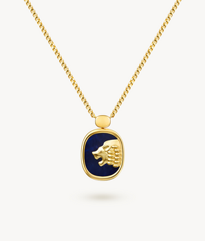 Collana con leone lapislazzuli