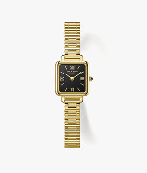 Golden Black Onyx Watch