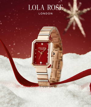 Ms Lola Red Carnelian Watch & Necklace Gift Set