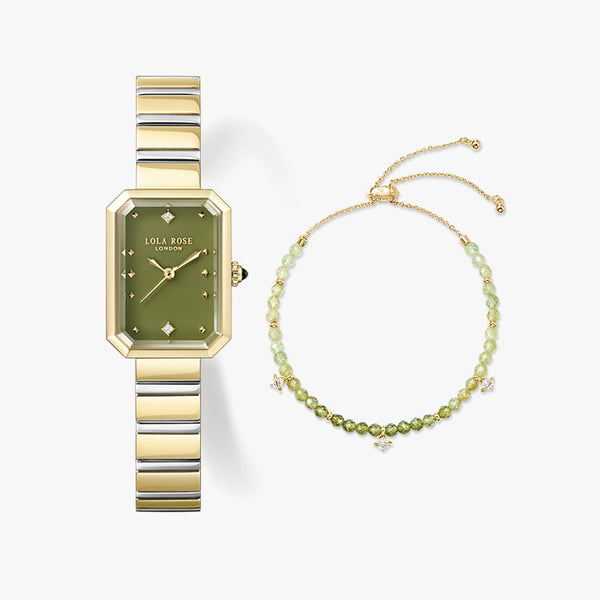 ローラさんのグリーンオニキスウォッチ & 太陽中心ブレスレットギフト