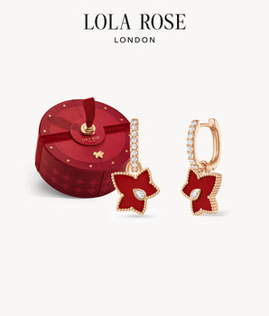 Red Carnelian Bead Drop Earrings in Special Limited Edition Box