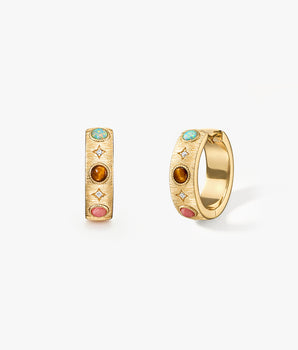 Lola Rose x AHALOLO Heliocentric Collection Multi-Gem Earrings