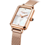 Lola Rose Diamond-pattern Mother-of-pearl Watch LR4182