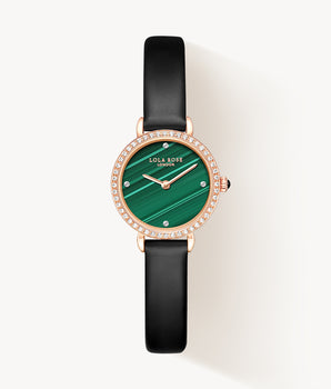 Malachite Watch With Zircon