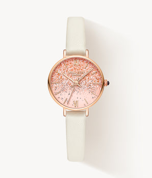 Gradient Sparkle Pink Crystal Watch