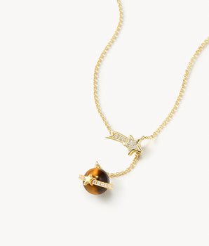 Tiger's Eye Necklace & Earrings & Bracelet Gift Set